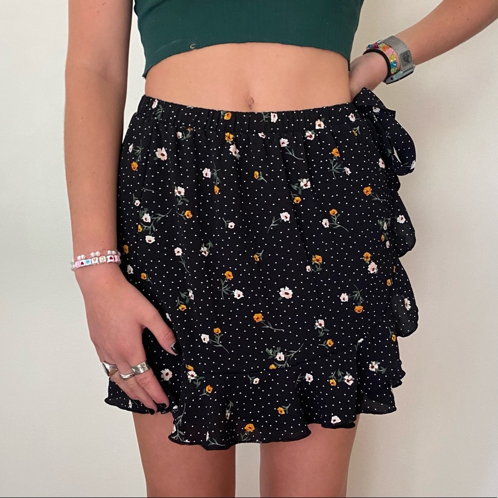 Polka dot/floral skirt